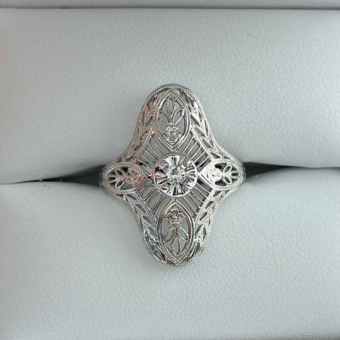 Filigree Diamond Ring