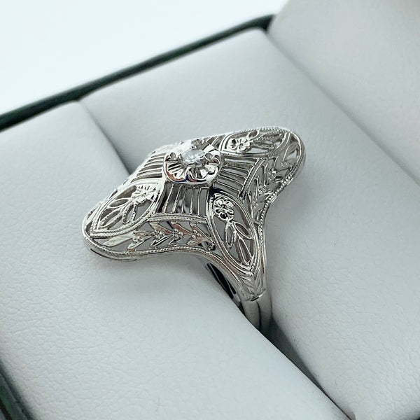 Filigree Diamond Ring