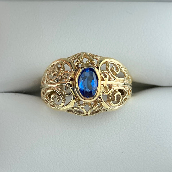 Filigree Sapphire Ring