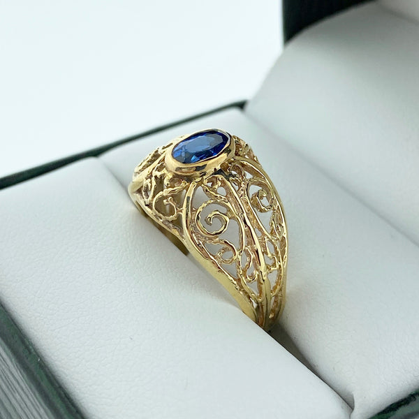 Filigree Sapphire Ring