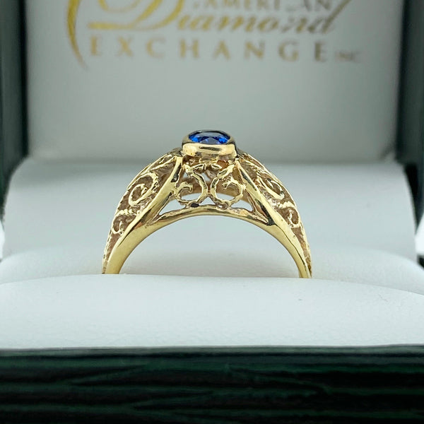 Filigree Sapphire Ring