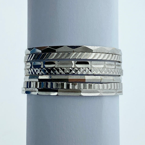 Set of Seven Stacked Rings