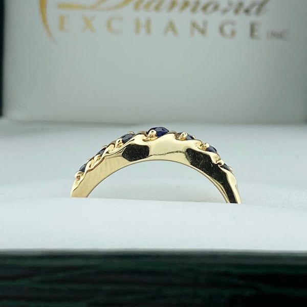 Sapphire Stackable Wave Ring