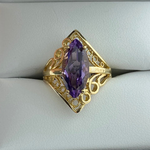 Filigree Amethyst Ring