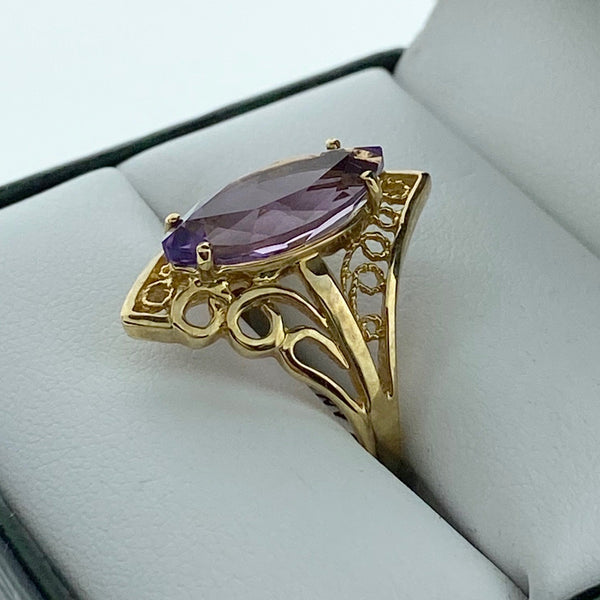 Filigree Amethyst Ring
