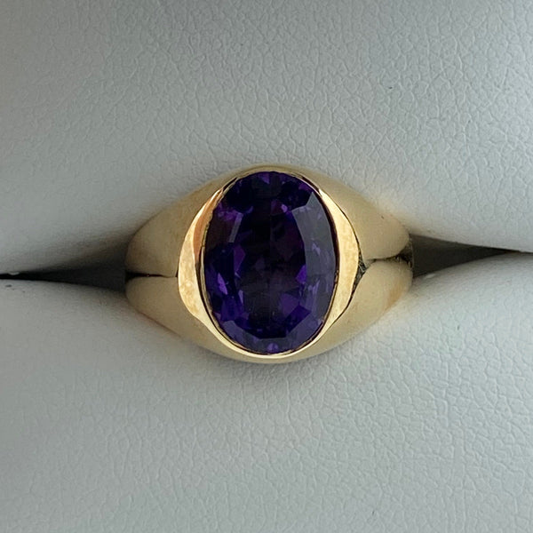 Domed Amethyst Ring