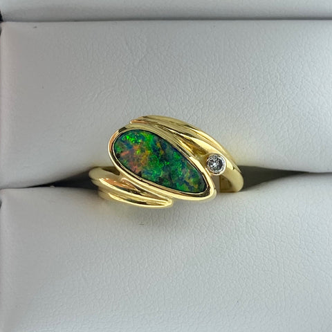 Boulder Opal Ring