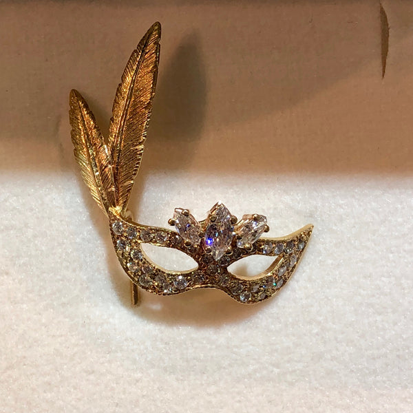 Masquerade Mask Stick Pin, Custom Made