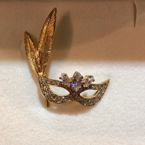 Masquerade Mask Stick Pin, Custom Made