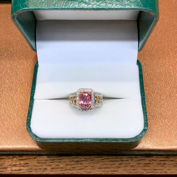 Padparadscha Sapphire Ring
