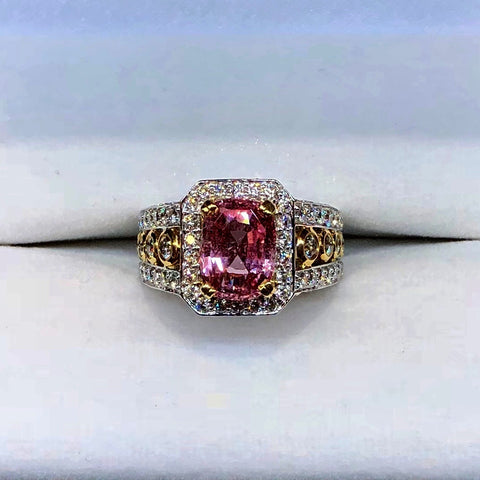 Padparadscha Sapphire Ring