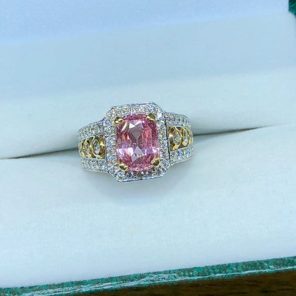 Padparadscha Sapphire Ring