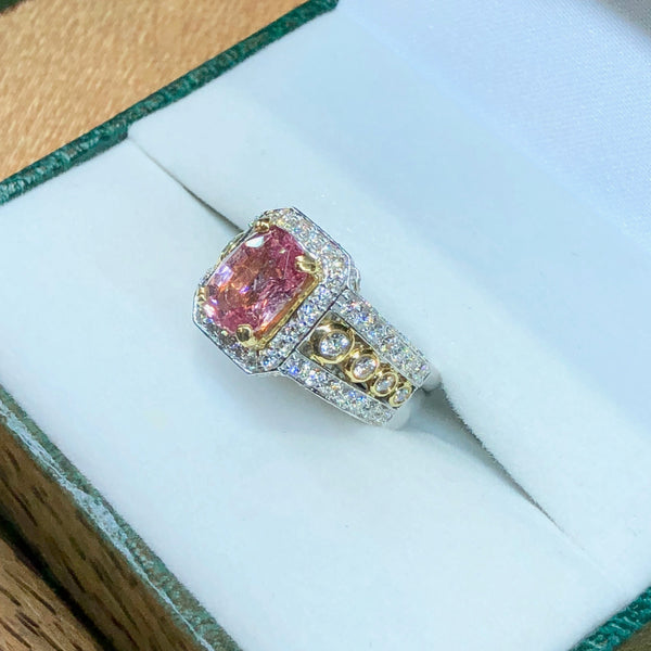 Padparadscha Sapphire Ring