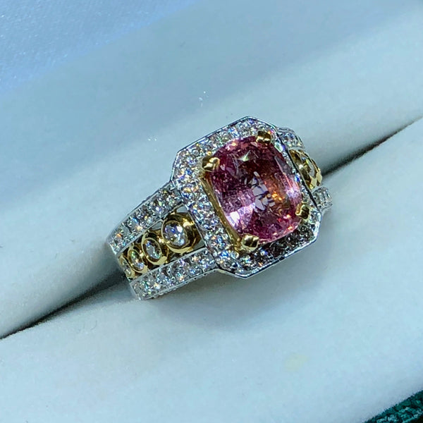 Padparadscha Sapphire Ring