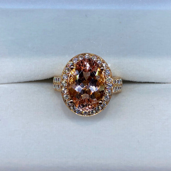 Morganite and Diamond Ring