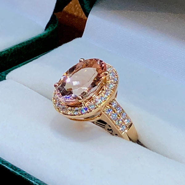 Morganite and Diamond Ring