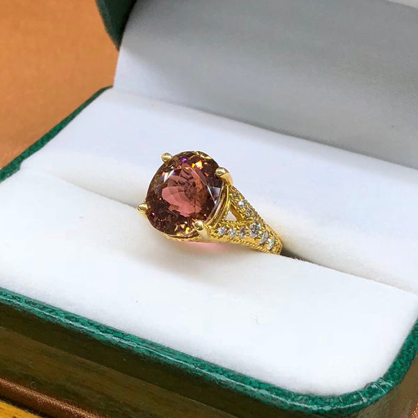 Bi-Color Tourmaline Ring