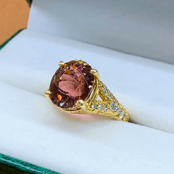 Bi-Color Tourmaline Ring