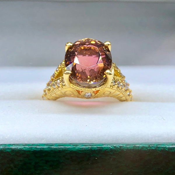 Bi-Color Tourmaline Ring