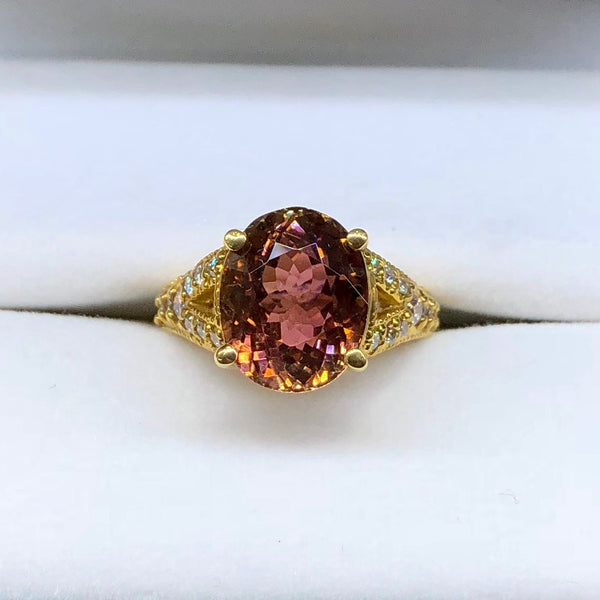 Bi-Color Tourmaline Ring