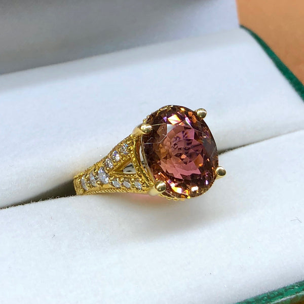 Bi-Color Tourmaline Ring