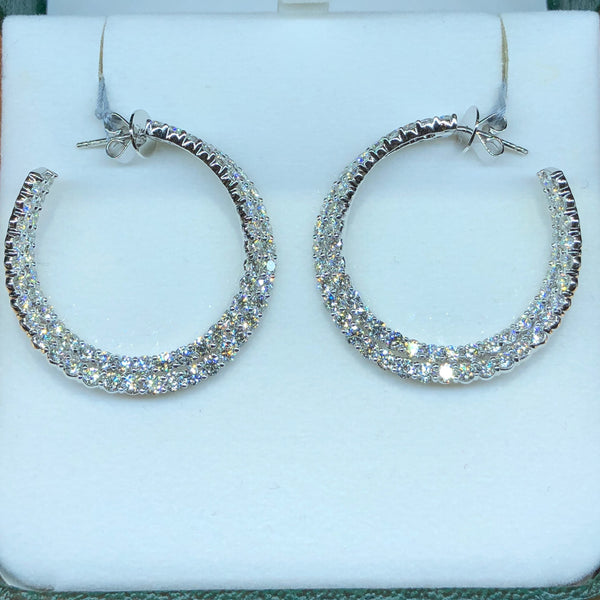 Diamond Hoop Earrings