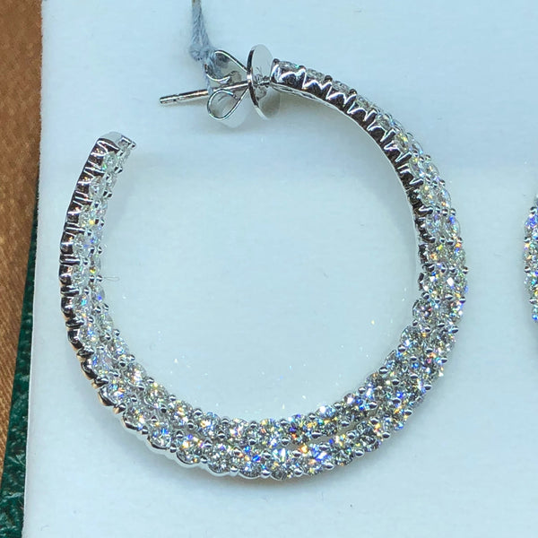 Diamond Hoop Earrings