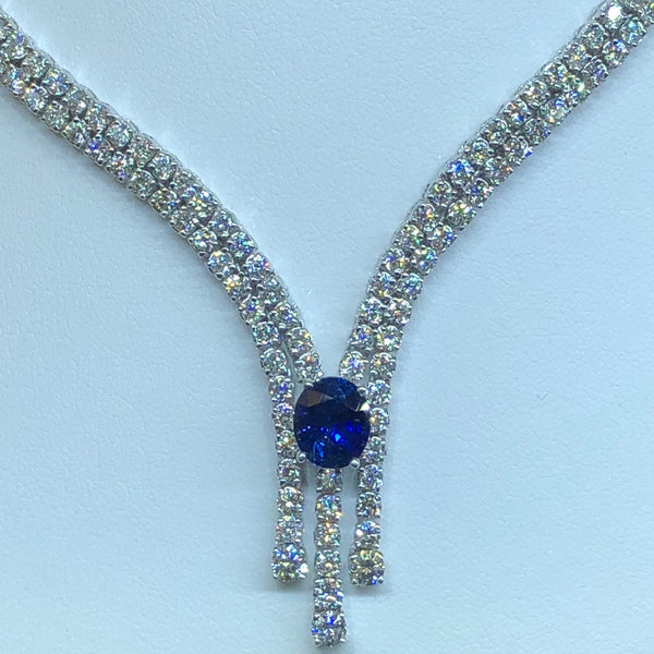 Diamond and Sapphire Necklace