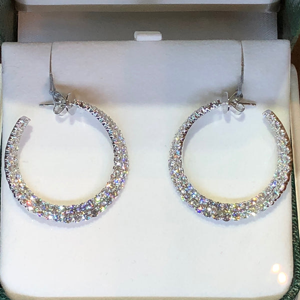 Diamond Hoop Earrings