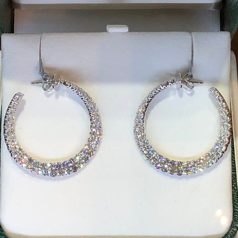 Diamond Hoop Earrings
